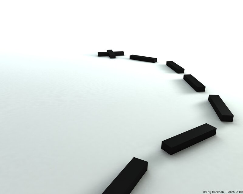 black blocks on white surface