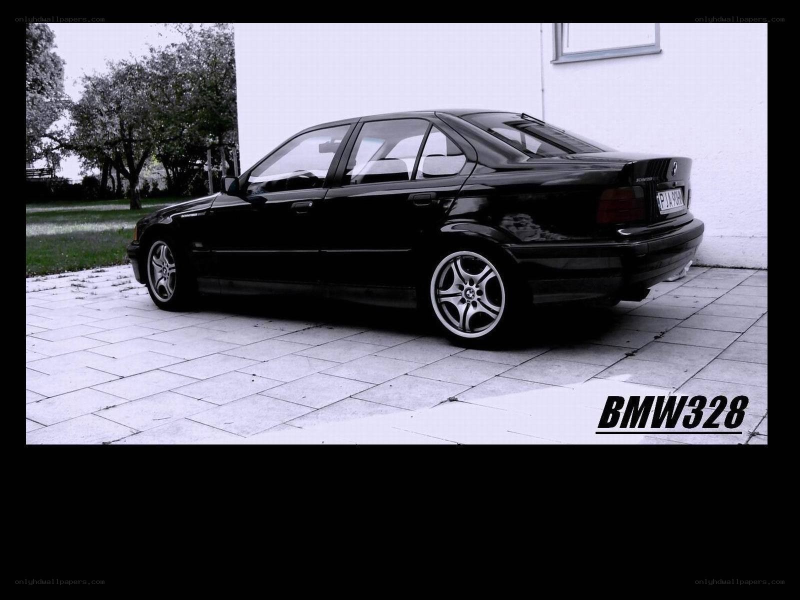 black bmw 328 sedan