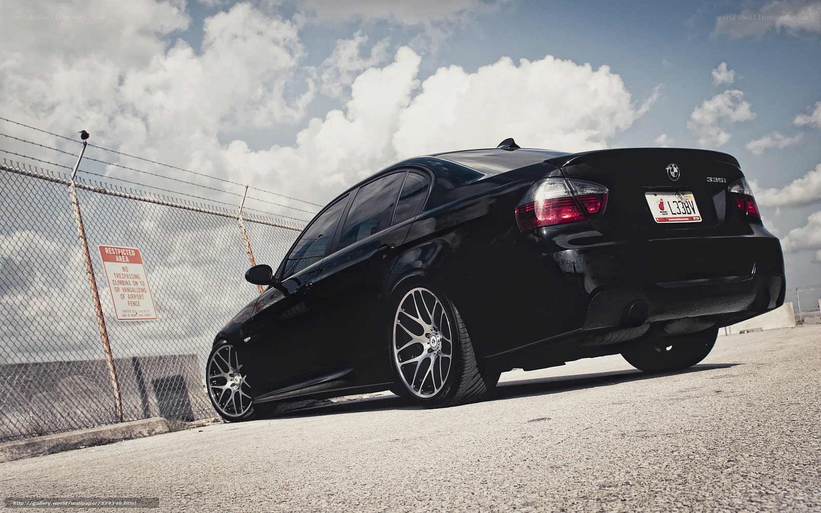 black bmw 335i sedan