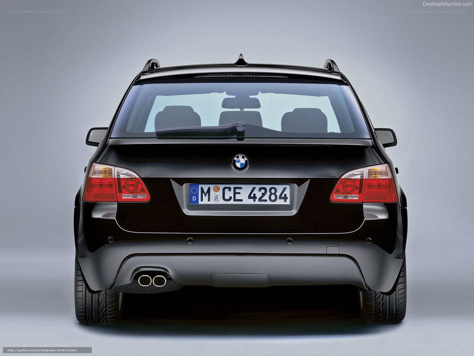 black bmw 5-series station wagon