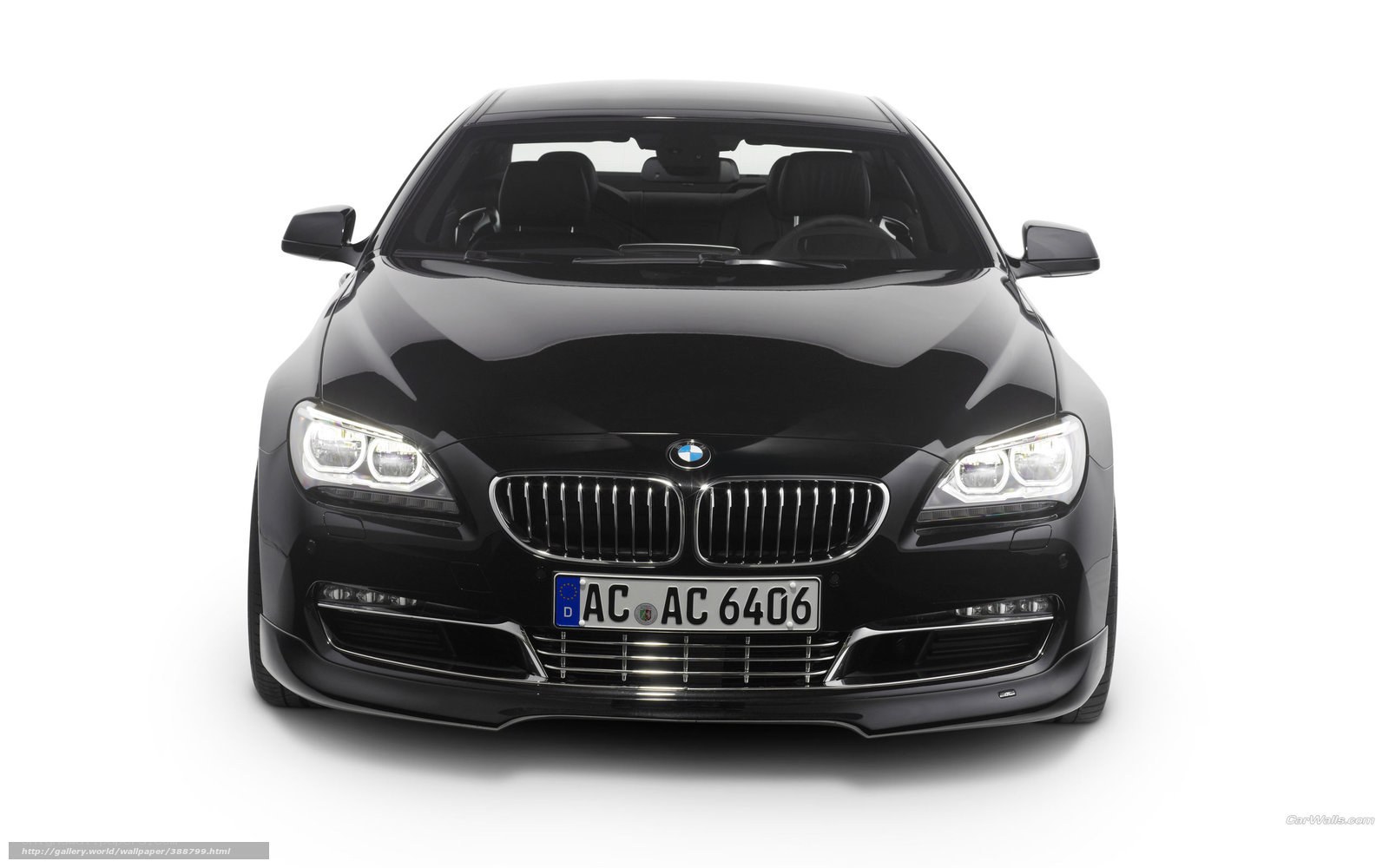 black bmw 6 series front view