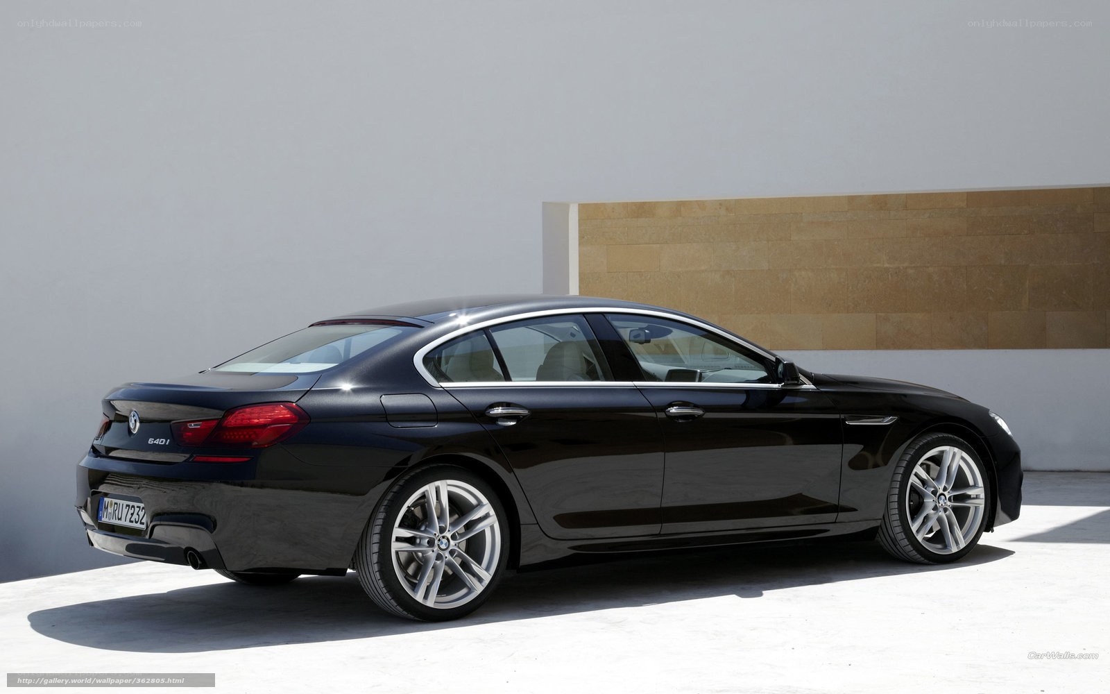 Black BMW 640i sedan