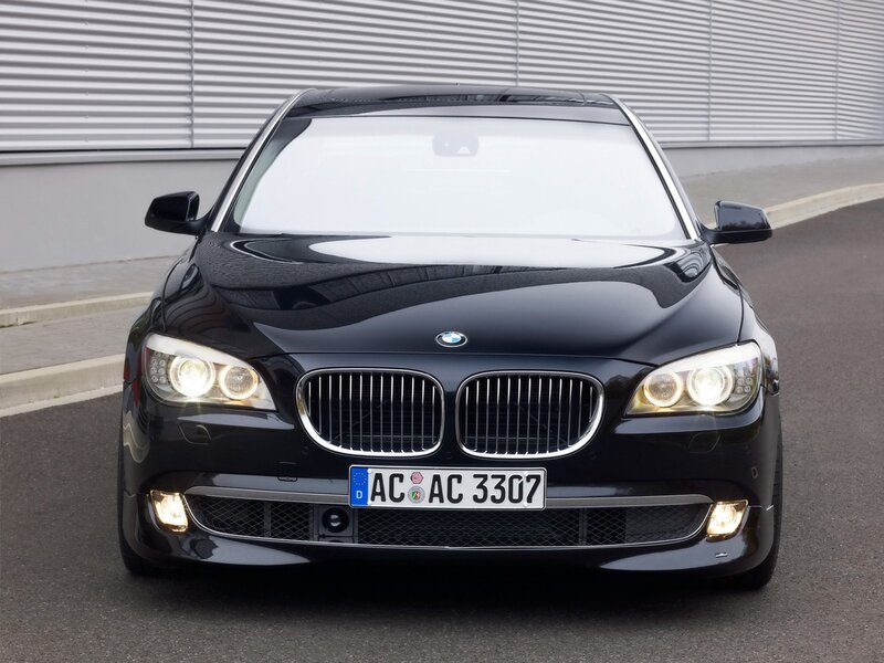 black bmw 7 series sedan