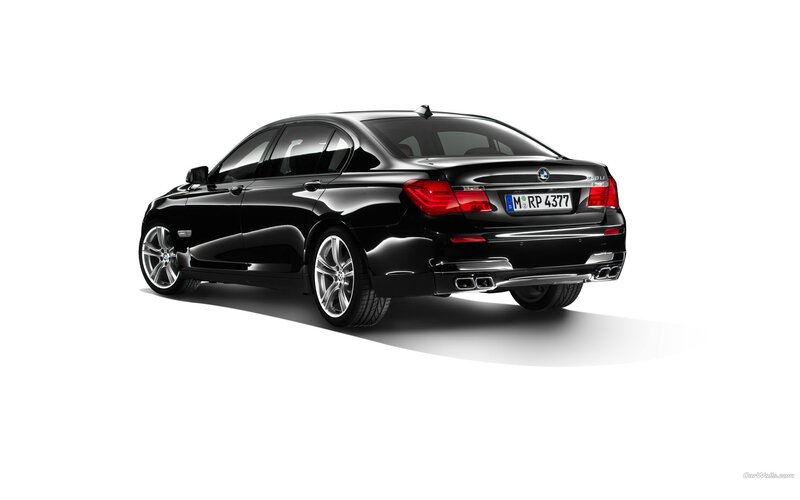 black bmw 7 series sedan