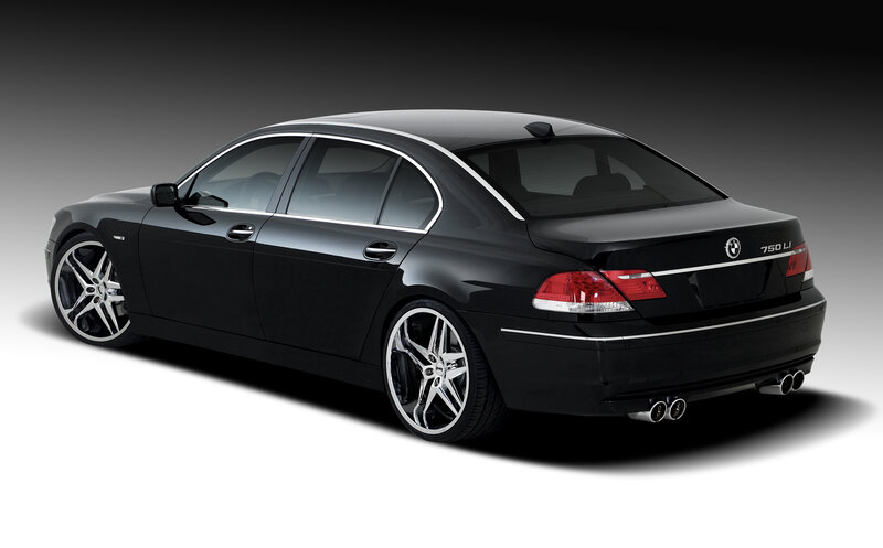 Black BMW 750 Li Sedan — Dramatic, Photograph