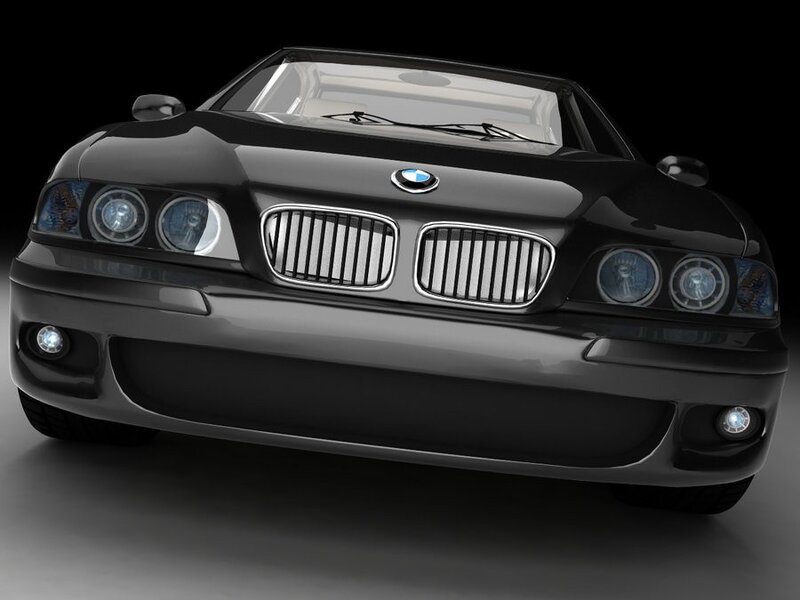 Black Bmw Car — Dramatic, 3d Render