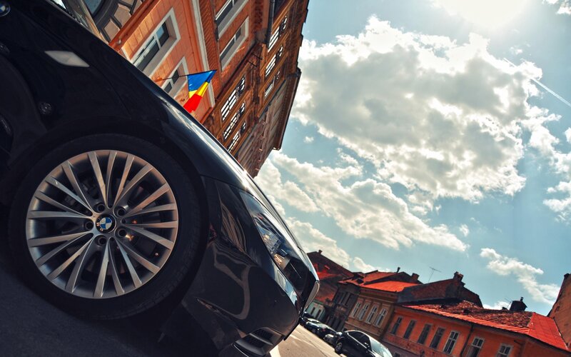 Black BMW Car — Dramatic, Afternoon, Photograph