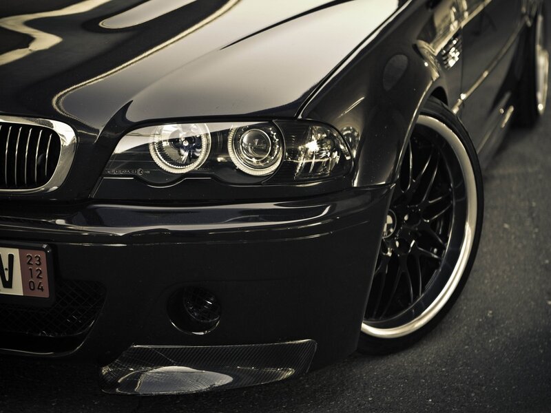 Black BMW Car — Dramatic, Photograph, Headlight