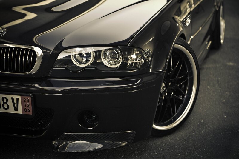 Black BMW Car — Dramatic, Photograph, Headlight, Wheel, Grille, Silver