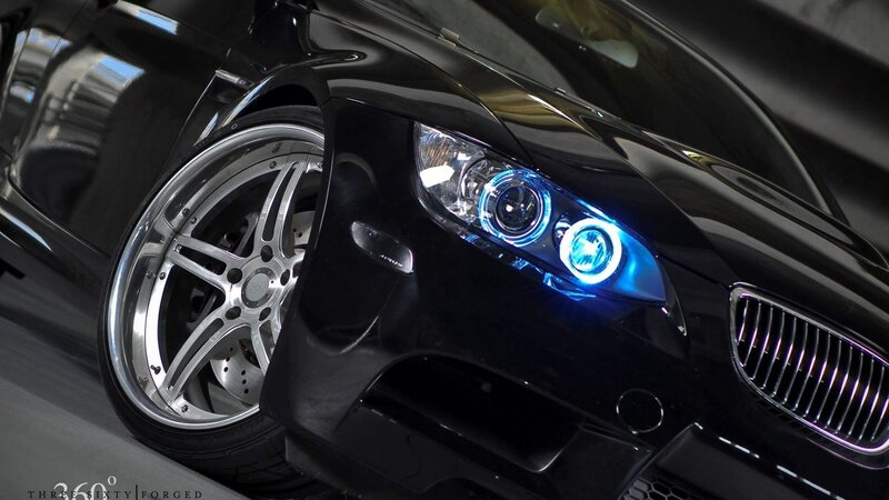 Black BMW Car — Dramatic, Photograph, Headlight, Wheel