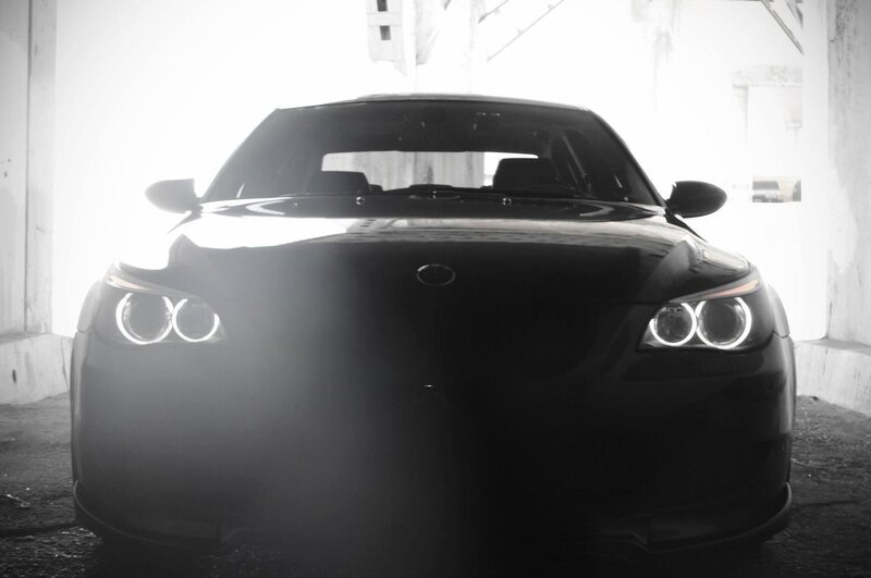 Black BMW Car — Dramatic, Photograph, Headlights, Tunnel