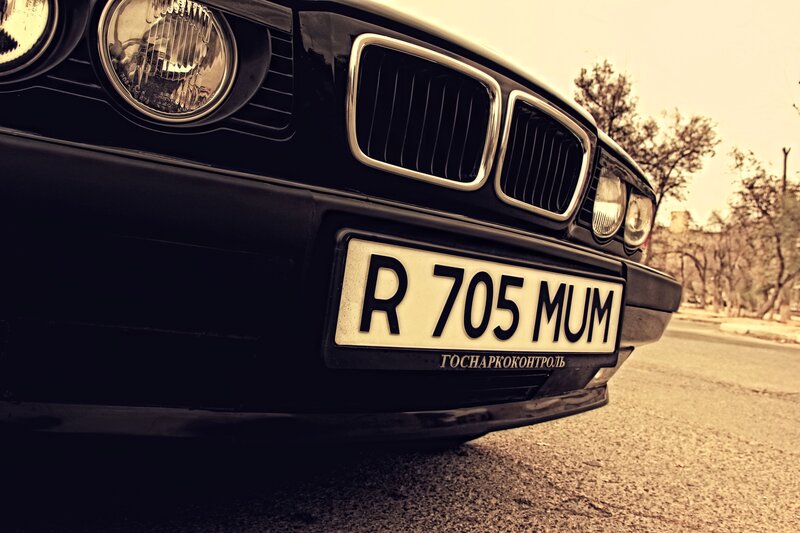 Black Bmw Car Front — Dramatic, Afternoon, Photograph, License Plate