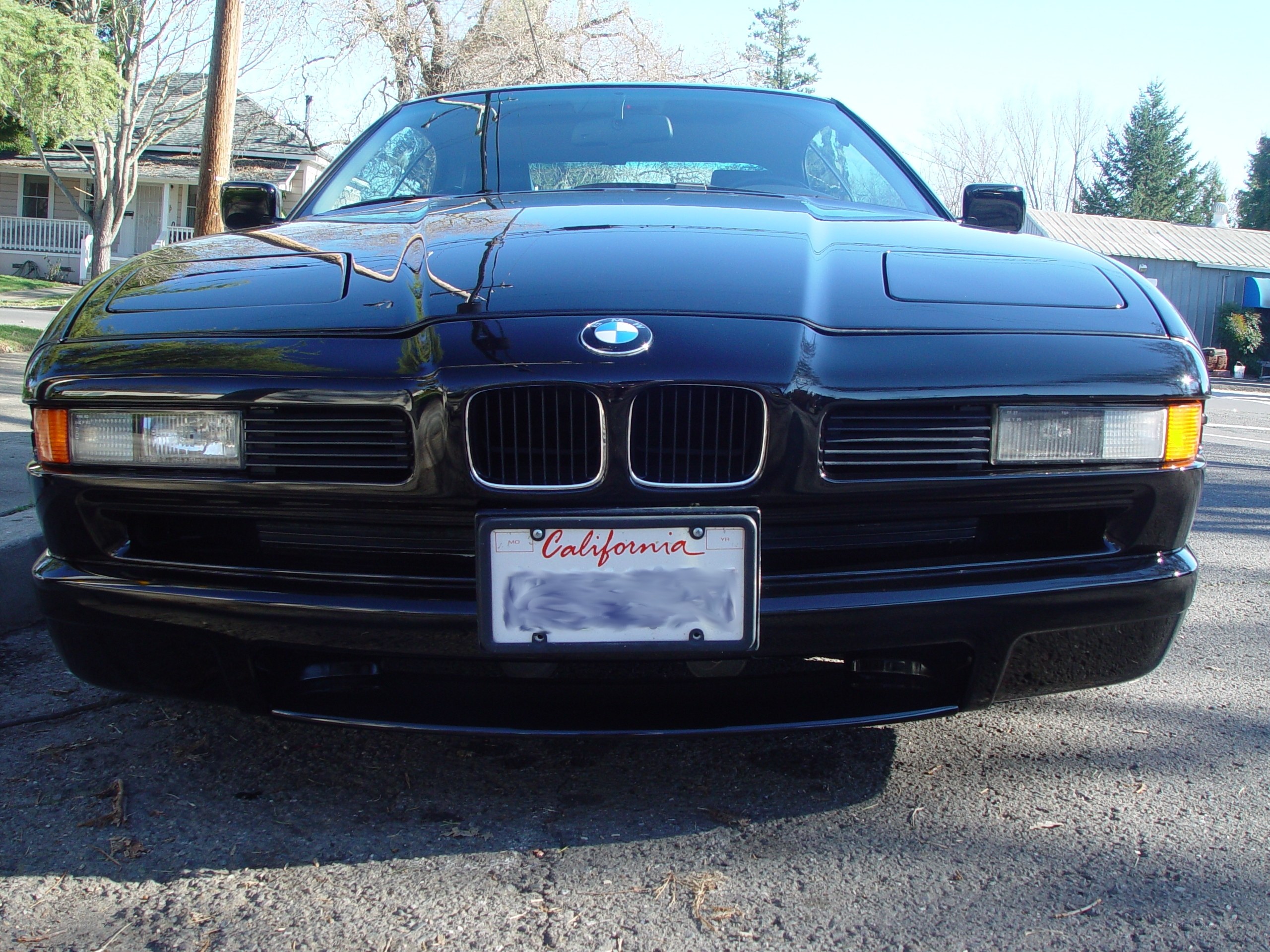 black bmw car front view