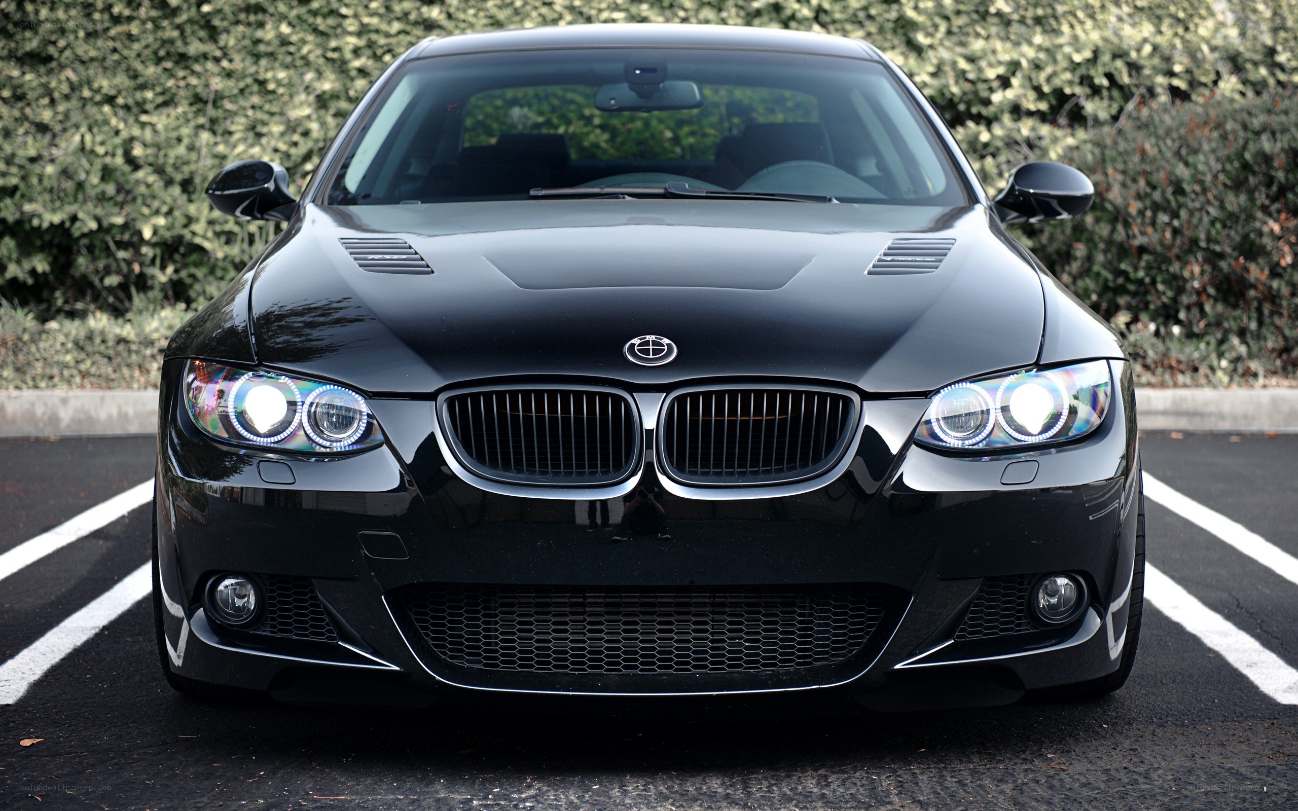black bmw car front view