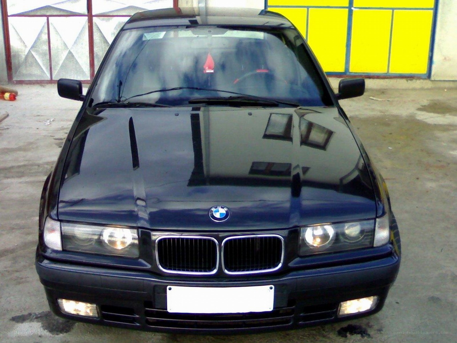 black bmw car front view