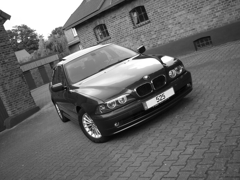 Black BMW Car — Neutral, Photograph, Brick Building