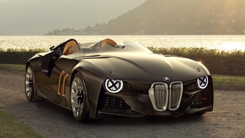 Black BMW Concept Car — Serene, Sunset