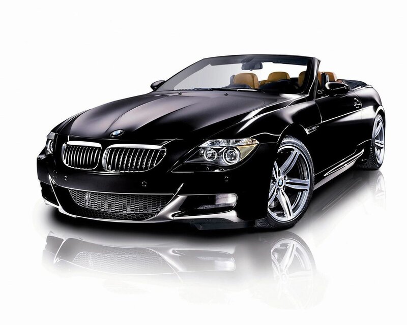 Black BMW convertible car
