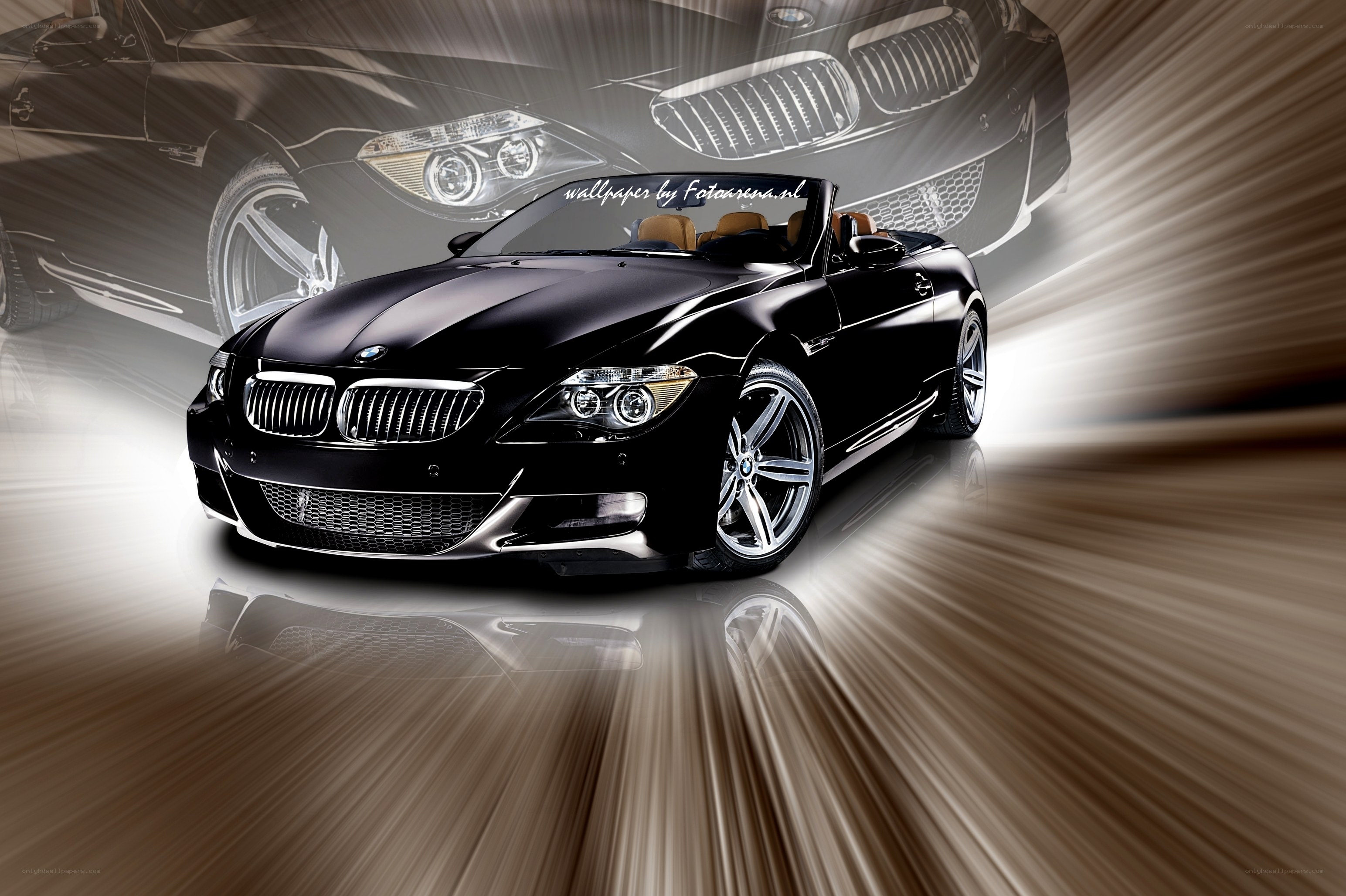 Black BMW Convertible Car