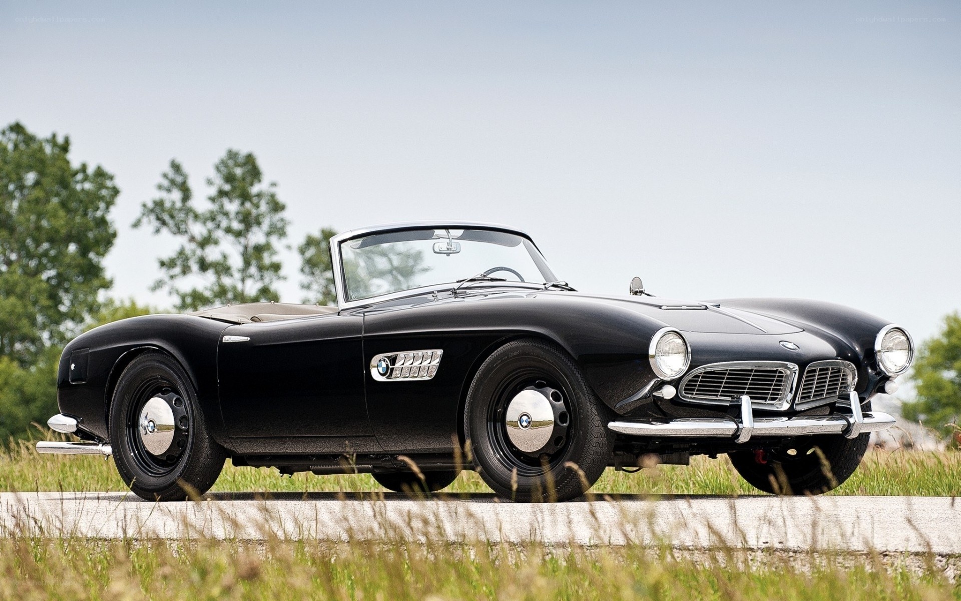 Black BMW convertible classic car