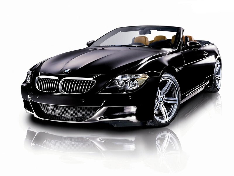 Black BMW convertible sports car