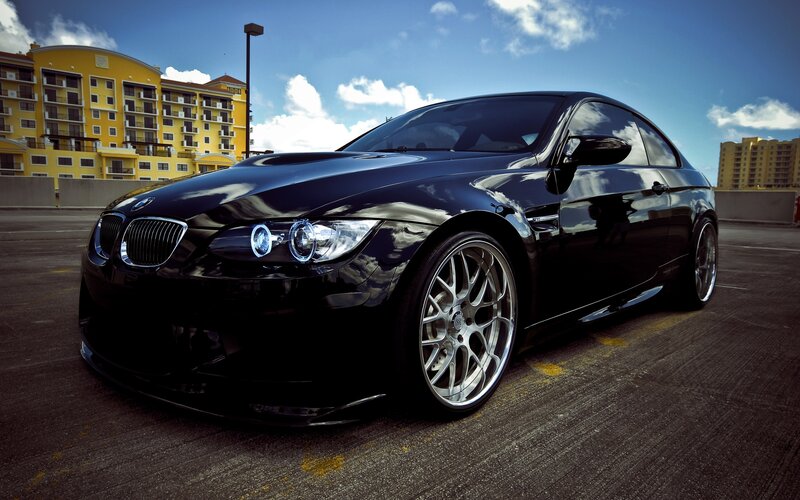 Black BMW Coupe — Dramatic, Afternoon, Photograph