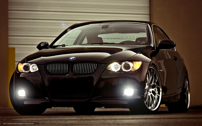 Black Bmw Coupe — Dramatic, Night, Photograph, Car, Headlights