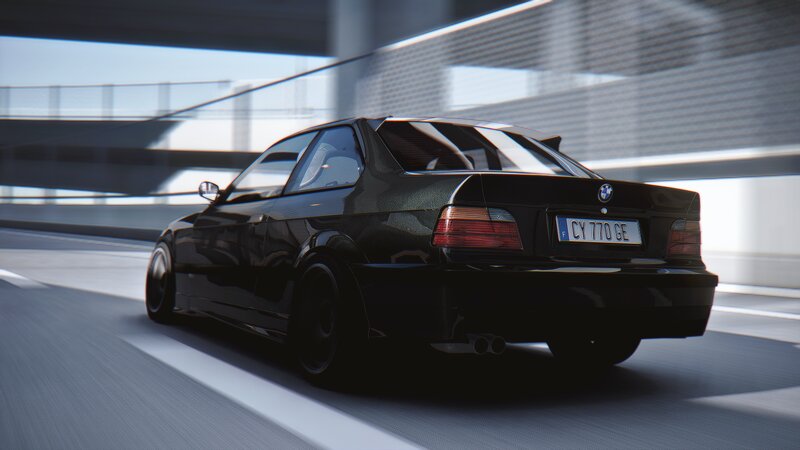 Black BMW Coupe — Dynamic, Afternoon, 3d Render