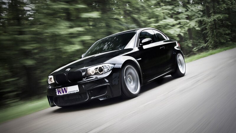 Black BMW Coupe — Dynamic, Afternoon, Photograph, Car, Road, Trees