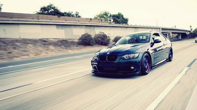 Black BMW Coupe — Dynamic, Afternoon, Photograph