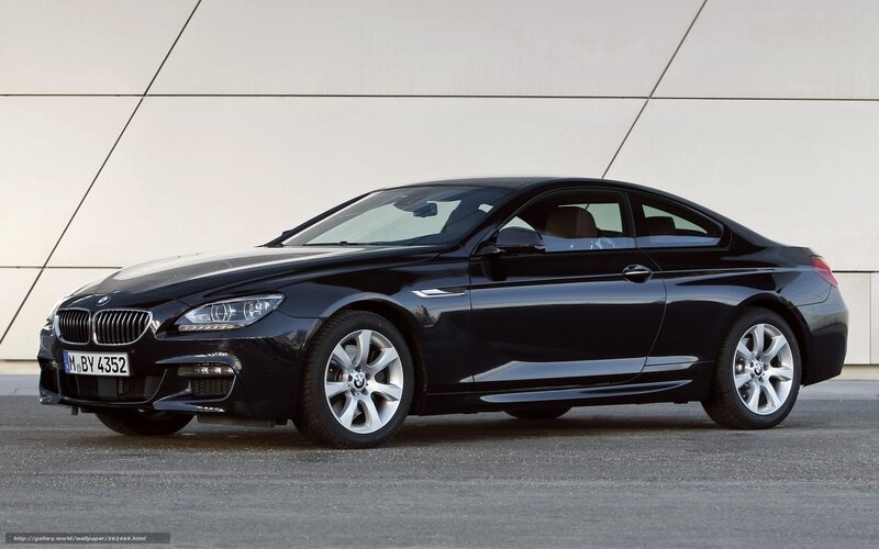 Black BMW Coupe — Neutral, Photograph, Car, Wall, License Plate