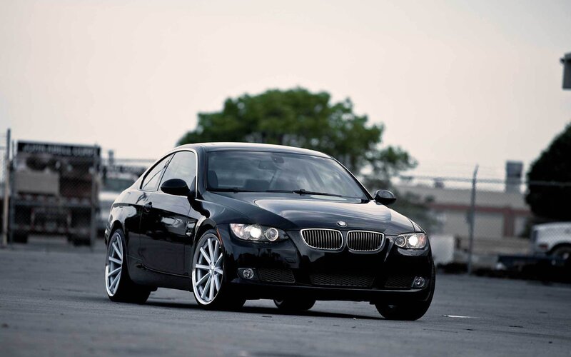 black bmw coupe on asphalt