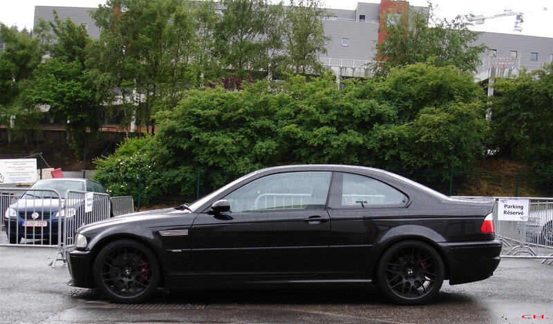 black bmw coupe parked