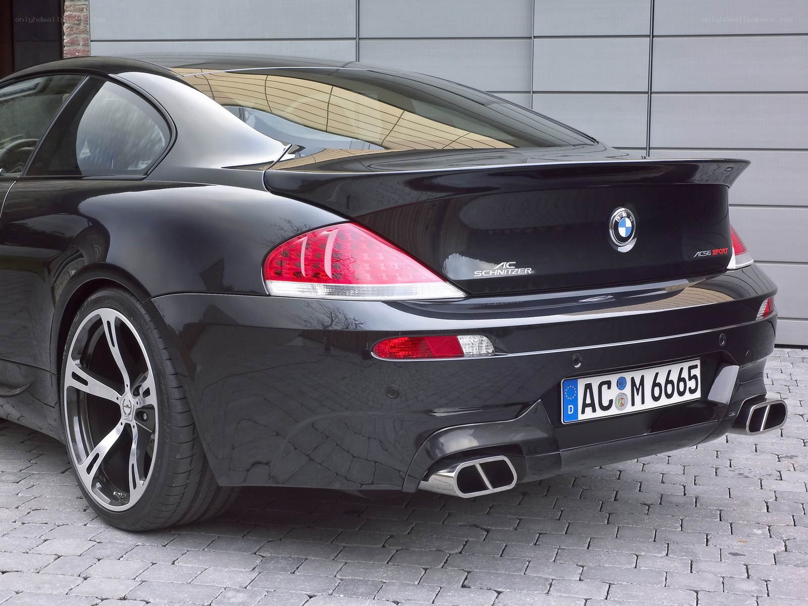 black bmw coupe rear view