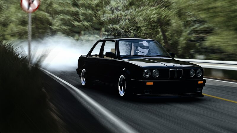 Black BMW Drifting — Dynamic