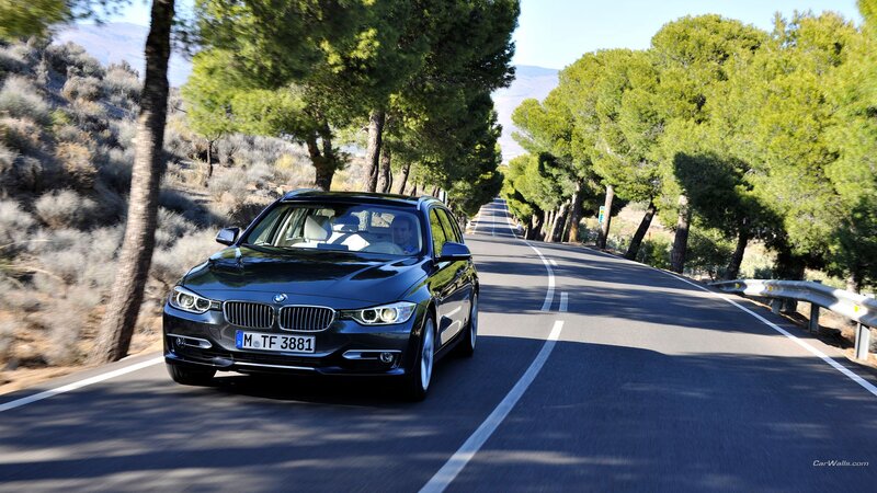 Black BMW Driving