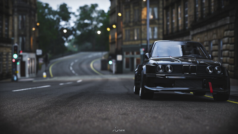 Black Bmw E21 Car