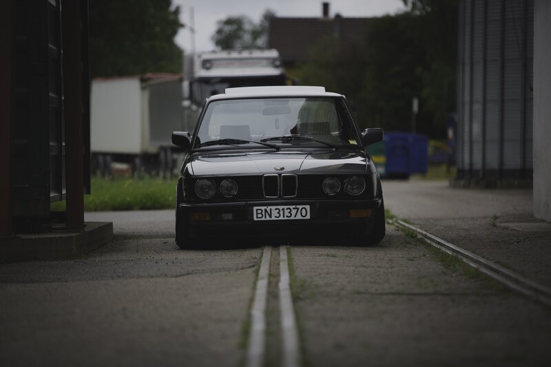 Black Bmw E30 — Dramatic, Photograph