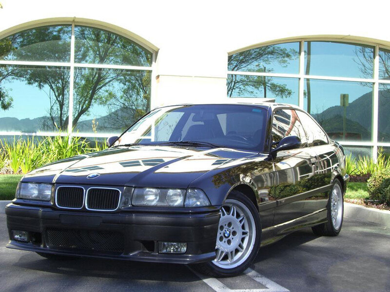 black bmw e36 coupe