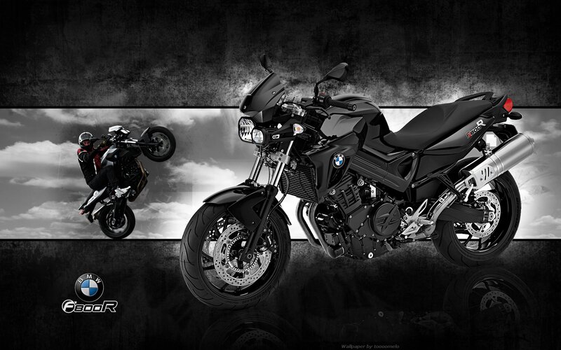 Black BMW F800R Motorcycle