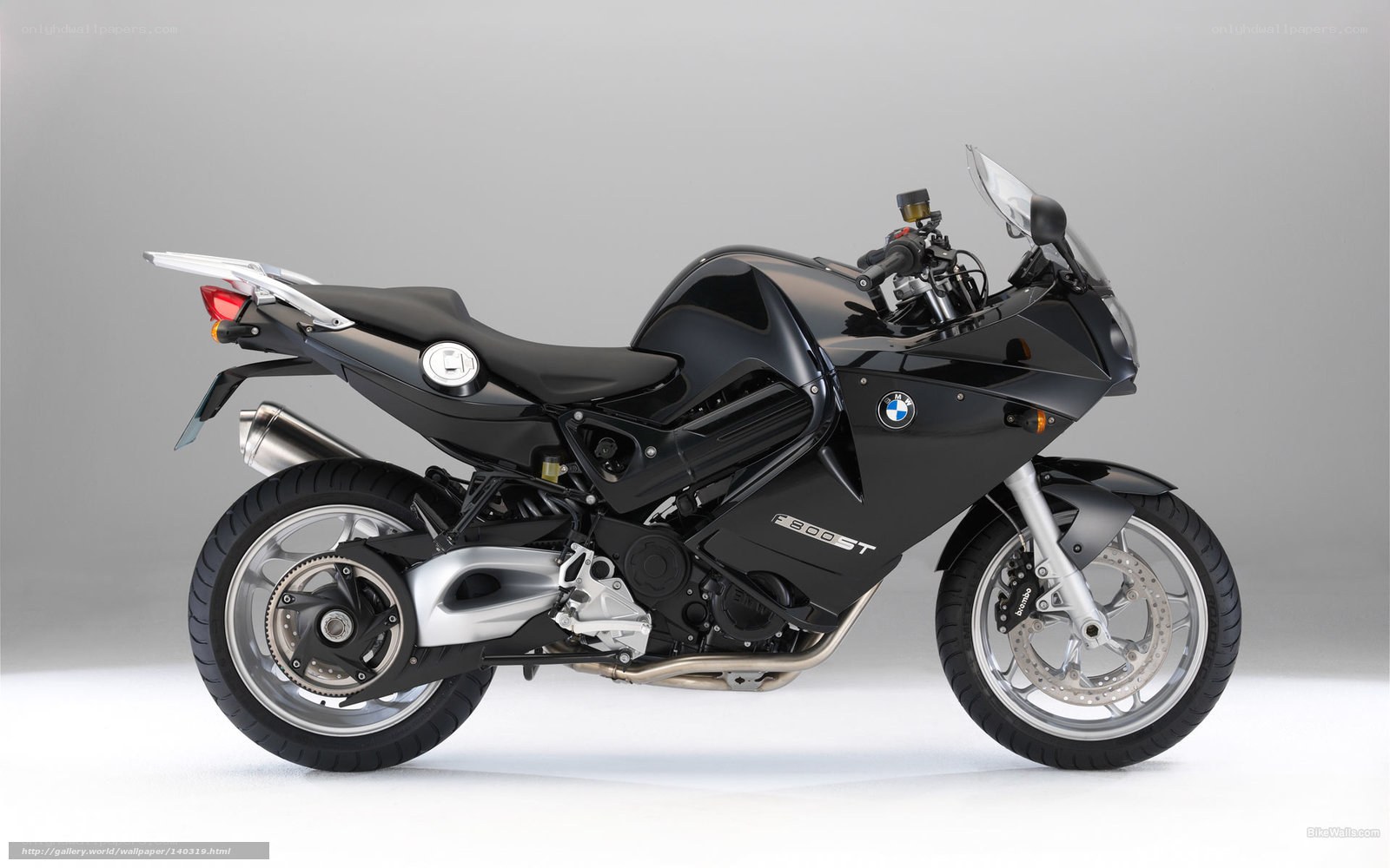 Black BMW F800ST motorcycle