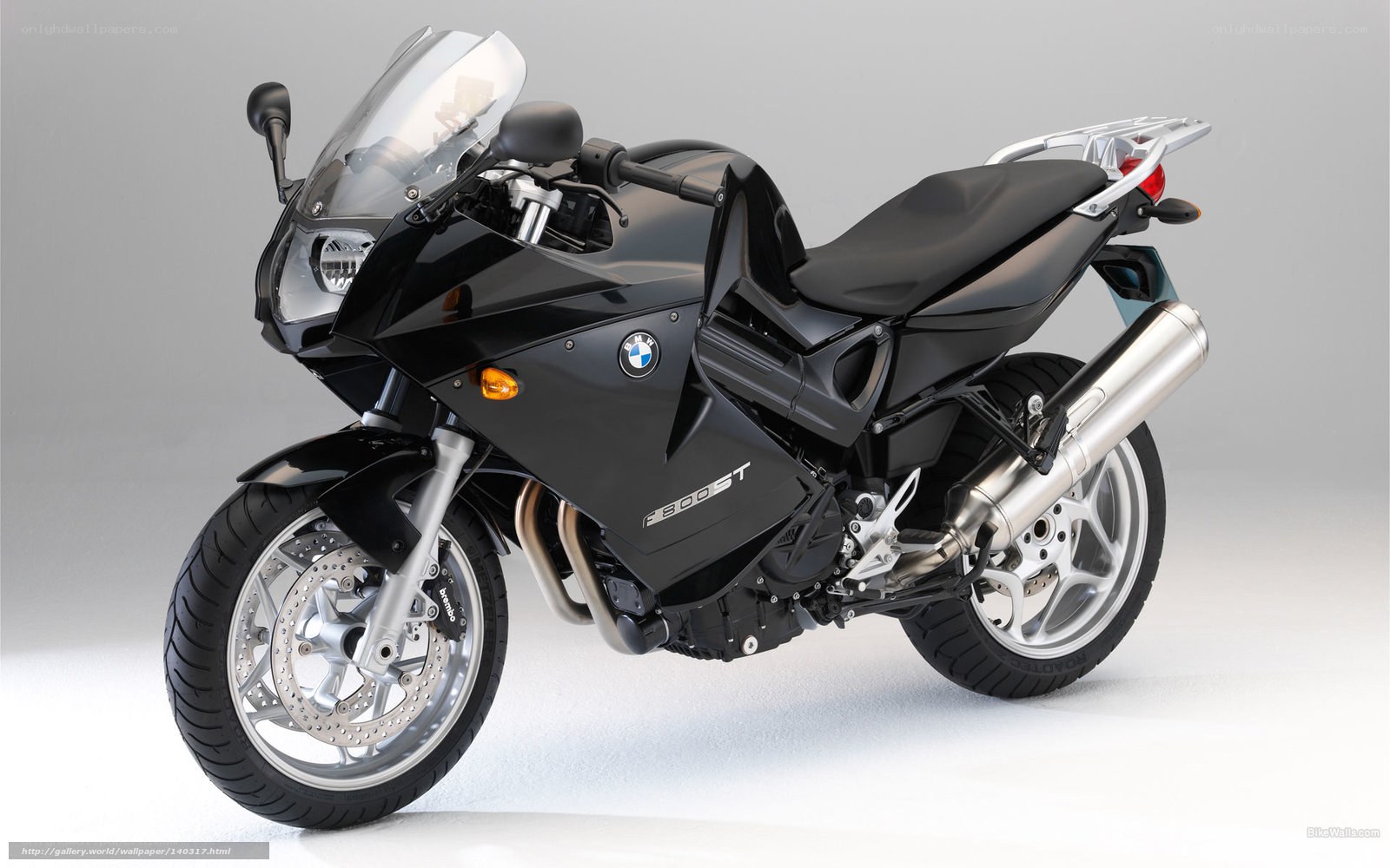 Black BMW F800ST motorcycle