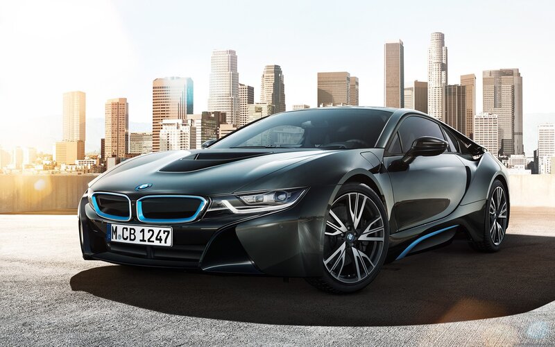 Black BMW I8 Sports Car