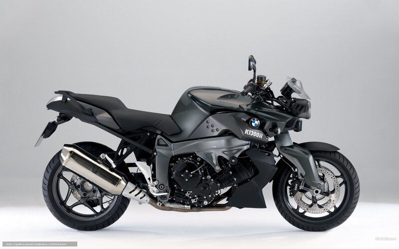 Black BMW K1300R Motorcycle — Gray, Neutral