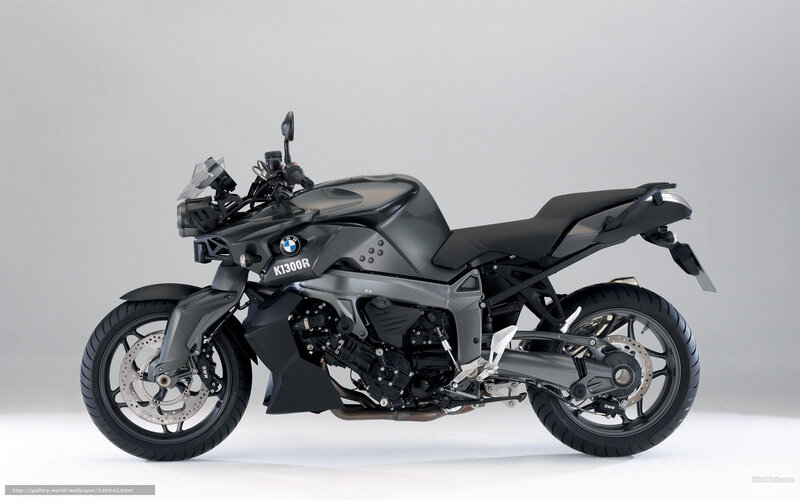 Black BMW K1300R Motorcycle — Gray