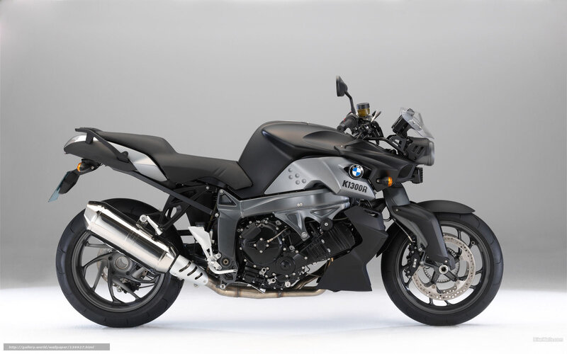Black BMW K1300R Motorcycle — Neutral, Photograph