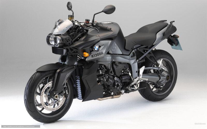 Black BMW K1300R Motorcycle — Neutral
