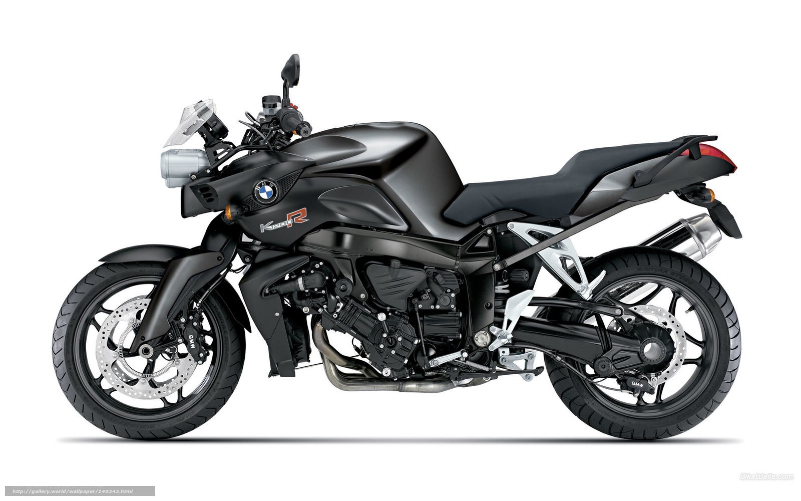 Black BMW K1300R motorcycle