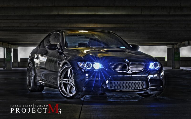 Black BMW M3 Car — Dramatic, Night