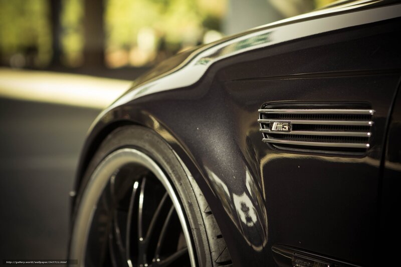 Black BMW M3 Car — Dramatic, Photograph, Car Wheel